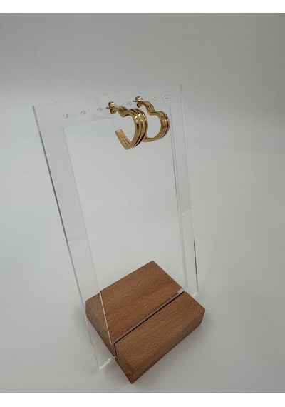 Xbaby 3 Lü Kalp Halka Gold Küpe Çok Renkli