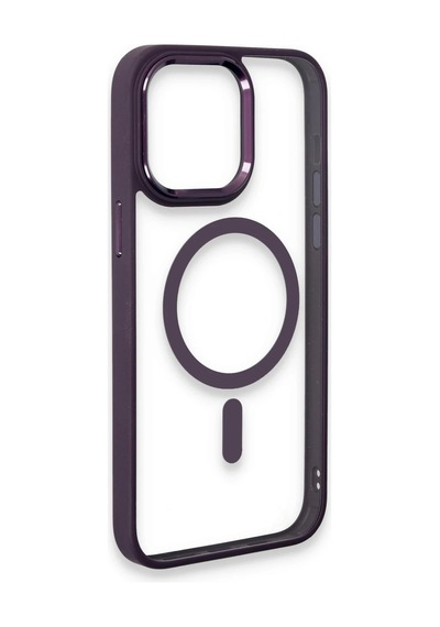 Flzdgnkr Newface İphone 15 Pro Max Kılıf Room Magneticsafe Silikon - Derin Mor