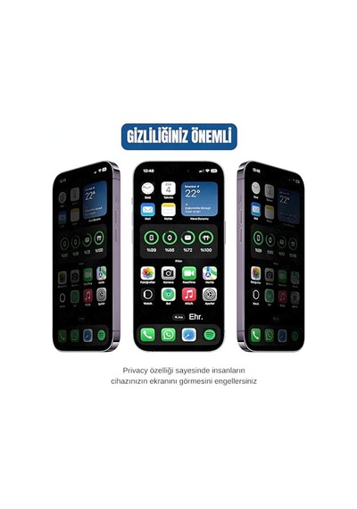 Pro Max Privacy 5d Gizlilik Filtreli Cam Ekran Koruyucu Siyah
