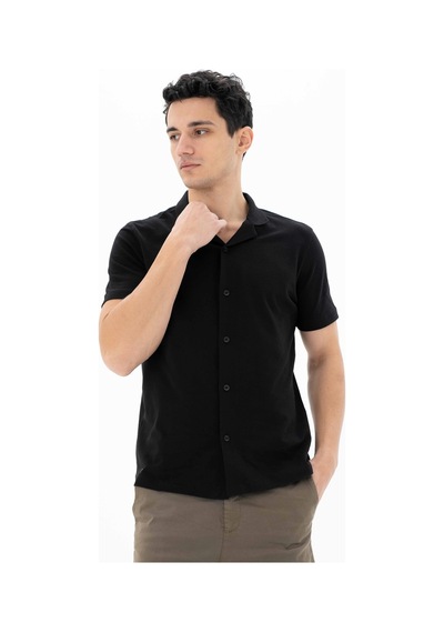 AR-MA Arma Erkek % 100 Pamuk Penye Pike Regular Fit Polo Yaka Gömlek Y25374351101 Gri