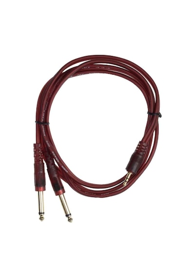 Luxury, 3,5 Mm Stero 2x6,3 Mm Mono Erkek 1,5 Metre Slikonlu