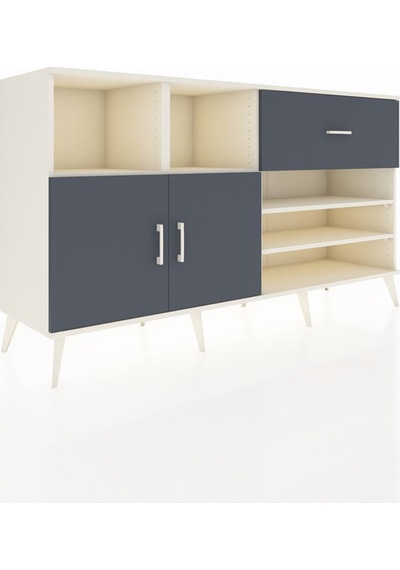 Hyperion Konsol 6 Raflı Tek Çekmeceli 2 Kapaklı 176x44x99 Aytaşı-antrasit Aytası/antrasıt - Aytası Hyperion Konsol 6 Raflı Tek Çekmeceli 2 Kapaklı 176x44x99 Aytaşı-antrasit Aytası/antrasıt - Aytası