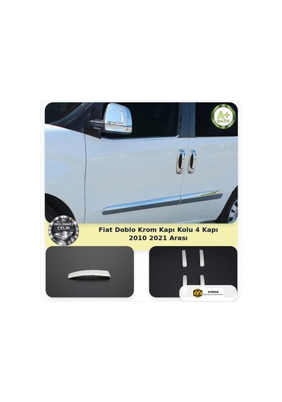 Fiat Doblo Krom Kapı Kolu 4 Kapı 2010-2021 Arası