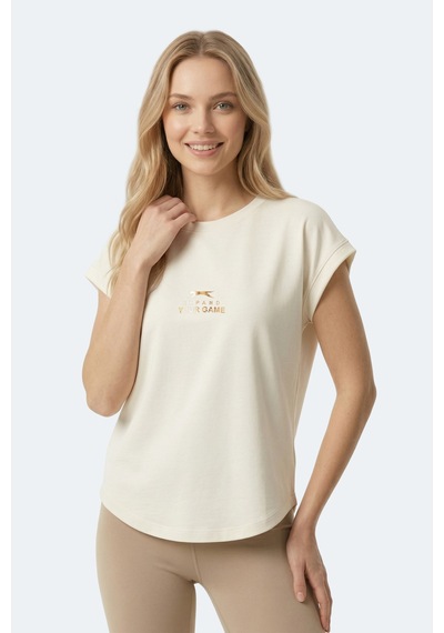 Slazenger Kapa Kadın Ekru Tişört