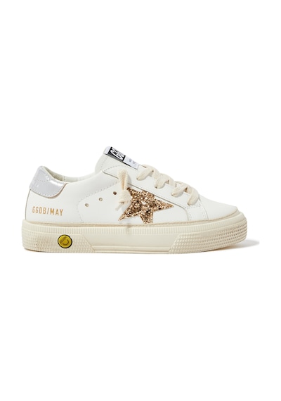 Golden Goose Çocuklar Için Vintage Deri Spor Ayakkabı Beyaz