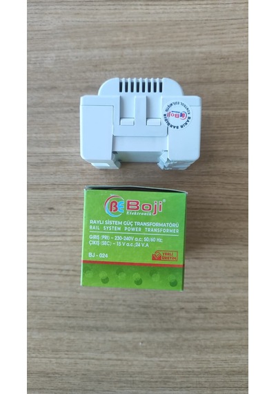 Boji Elektronik Raylı Sistem Güç Transformatörü 24w Bj-024 230v - 24v / 15v Bakır Sargılı
