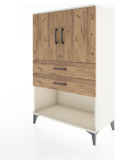 Hyperion Dolap 2 Raflı 2 Çekmeceli 2 Kapaklı 88x44x134 Aytaşı-çam Aytası