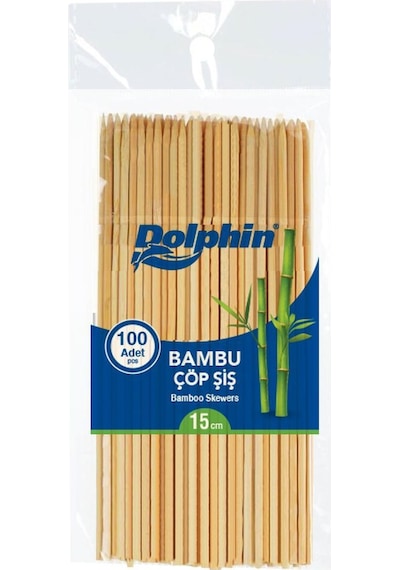 Dolphin Bambu Ahşap Çöp Şiş 100'li 15 CM