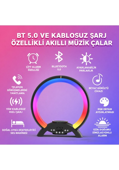 K2 Kml401 Rgb Fonksiyonlu 4in1 Masa Lambası - Siyah