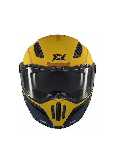Axxis Ghostfighter Sv Bitone C13 Yellow Motosiklet Çene Açılır Kask Sarı Siyah