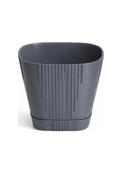 Omnipazar So-zb03 Zambak Dekoratif Plastik Saksı 3.4 Litre No:3 Antrasit 116