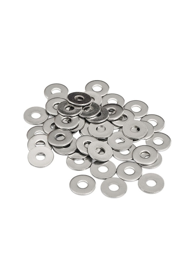 Paslanmaz Geniş Pul Vida Pulu Metal Pul 50 Adet Delik Çap 10 Mm Dış Çap 20 Mm Diğer