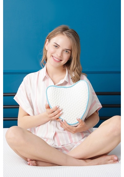 Viscofoam V Model Diz Arası Ortopedik Yastık Bacak Arası Visco Yastık - 23x23x5cm