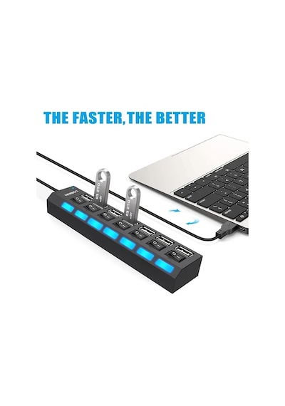 Usb Hub 3.0 Hub Usb Splitter 4/7 Bağlantı Noktaları Çoklu Usbhubs 2.0 Güç 4ports Usb3.0