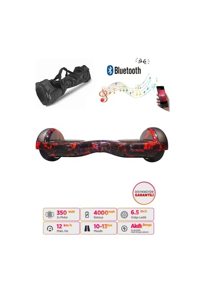 Citymate Hoverboard 6.5 inch Elektrikli Kaykay Scooter Bluetooth Hoparlörlü Çanta Hediye D15