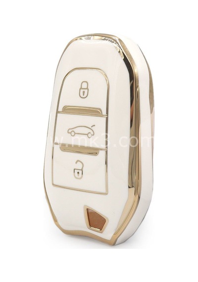 Peugeot Uyumlu 208 308 408 508 2008 3008 5008 Nano Anahtar Kılıfı Beyaz