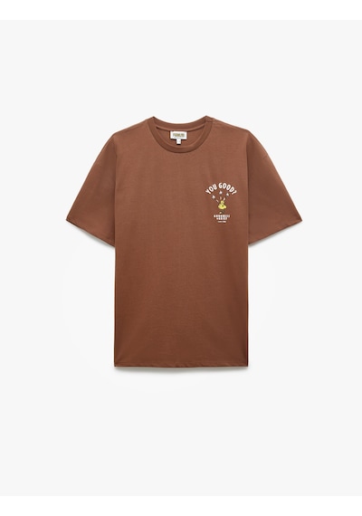 Koton Snoopy Lisanslı Bisiklet Yaka Kısa Kollu Arkası Baskılı Oversize Tişört Kahverengi 5sal10811ık Kahve Koton Snoopy Lisanslı Bisiklet Yaka Kısa Kollu Arkası Baskılı Oversize Tişört Kahverengi 5sal10811ık Kahve