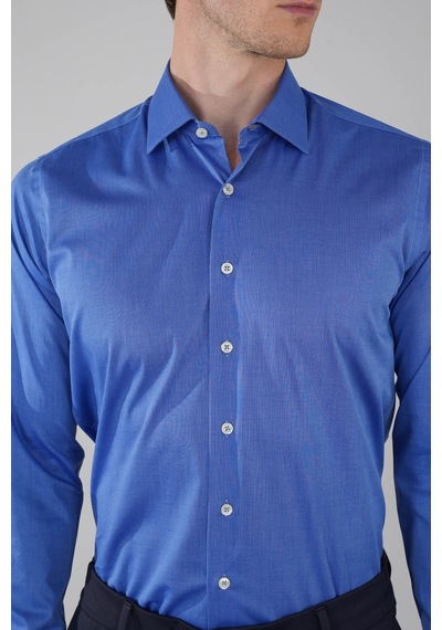 Bisse Klasik C Yaka Regular Fit Cepsiz Gömlek Mavi Gmkls250053 35 Mavi