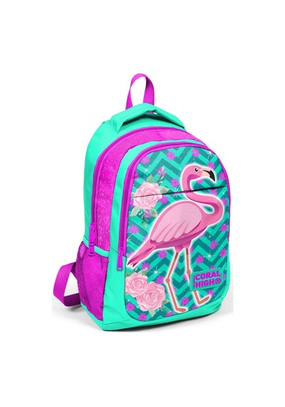 Coral High Pembe Flamingo Kız Çocuk İlkokul Çantası ve Kalemlik S
