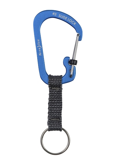 Nite Ize Slidelock Alüminyum Karabiner Keyring Anahtarlık Mavi