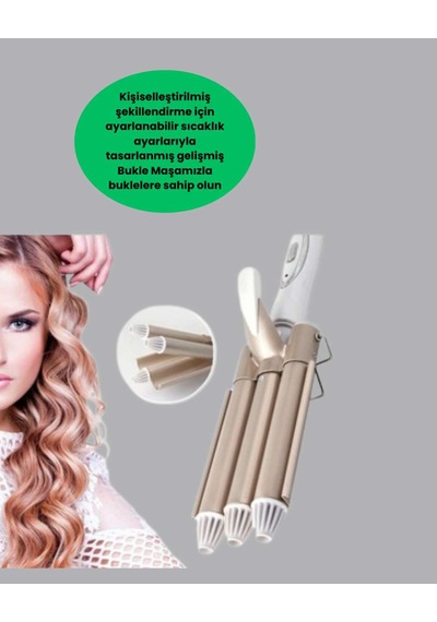 Bukle Saç Maşası Kolay Kullanım, Sağlıklı Bukleler Yüksek Isılı Yeni Nesil