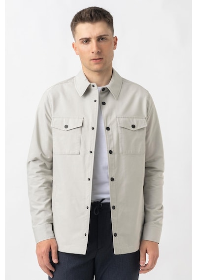 White Stone Aarberg 5814 Mevsimlik Slim Fit Pamuklu Mont - Taş