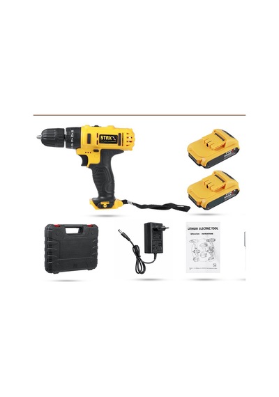 Staxx Power STX1079 24V 5Ah Darbeli Çift Akülü Li-ion  Vidalama Şarjlı Matkap + 5 Ad Uç