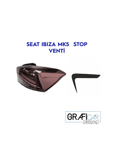 Seat Ibıza Mk5 Stop Venti Stıcker Parlak Siyah