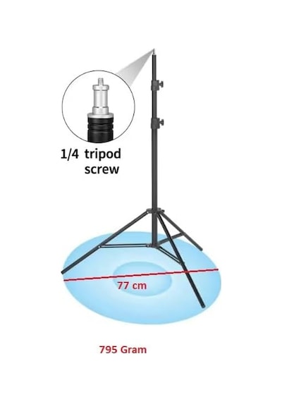 Projektör Tripodu, 6 Mm Üniversal Alaşım Zemin Tripodu Katlanabilir Ağır Yük Tripod Ayağı, 2 M Yüksekliğe Kad