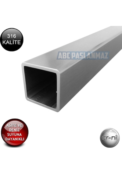 Paslanmaz Çelik Profil 316 Kalite 100X100 (Et Kalınlığı Seçiniz)