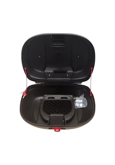 Motosiklet Arka Çanta Sl-45 Litre Sırt Dayama Ve Üst Bagaj Full Set Siyah Reflektör Siyah