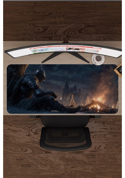 Dark Souls Kaymaz Dikişli Kauçuk Oyuncu Mousepad V5 - 90x40 Xxl Gaming Mouse Pad Fare Altlığı