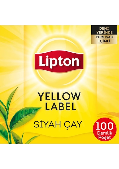 Lipton Yellow Label Demlik Poşet Siyah Çay 100'lü Paket X 4 Adet