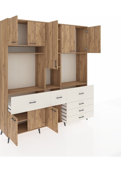 Hyperion Dolap 10 Raflı 6 Çekmeceli 8 Kapaklı 220x44x243 Çam-çam/aytaşı Atlas Çam/aytası Hyperion Dolap 10 Raflı 6 Çekmeceli 8 Kapaklı 220x44x243 Çam-çam/aytaşı Atlas Çam/aytası