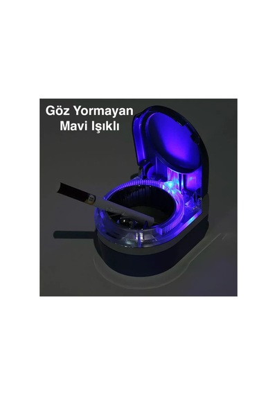 Ally Sd-1201 Led Işıklı Kapaklı Araç Küllük Oto Araba Kül Tablası- 5775 - Hs08373071-6128