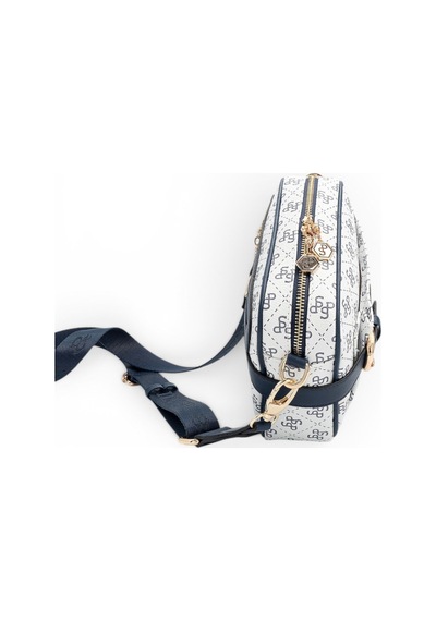 Silver & Polo Silver Polo Beyaz - Lacivert Monogram Kadın Çapraz Çanta Sp1256