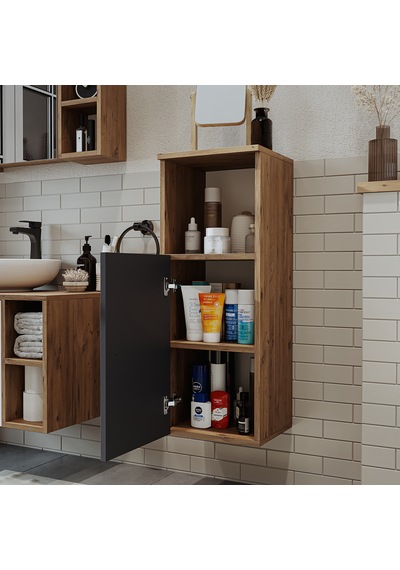 Banyo Dolabı Mat Mdf 90 X 35 Cm Banyo Boy Dolap Atlantik Antrasit Atlantik Çam - Antrasit Banyo Dolabı Mat Mdf 90 X 35 Cm Banyo Boy Dolap Atlantik Antrasit Atlantik Çam - Antrasit