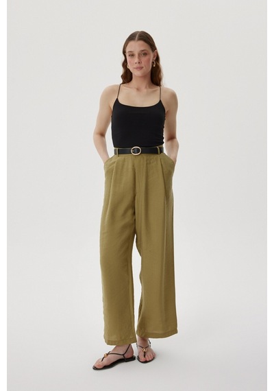 Buly Pile Detaylı Pantolon Defne