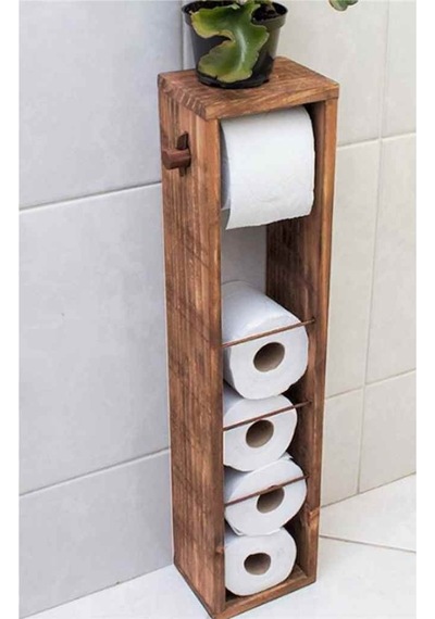 Wc Kağıtlık Tuvalet Kağıtlığı Ahşap Banyo 3008