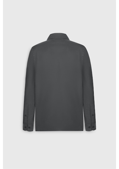 AC&Co / Altınyıldız Classics  Erkek Hakı %100 Pamuk Slim Fit Dar Kesim Düğmeli Yaka Flanel Gömlek Haki