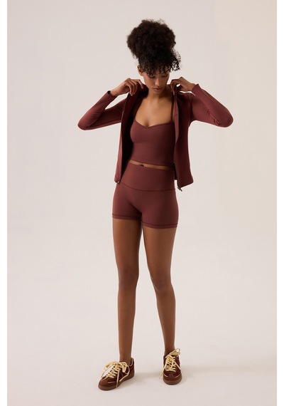 Los Ojos X Ece Bordo Kalp Yaka Spor Sütyeni Sweetheart Neck Top Bordo Bordo