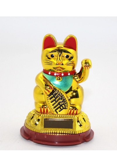Güneş Enerjili Pati Salayan Şans Kedisi Maneki Neko Alk2931