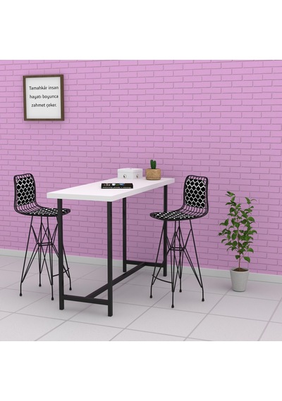Knsz kafes tel bar sandalyesi 1 li zengin syhviona sırt minderli 75 cm oturma yüksekliği ofis cafe bahçe mutfak