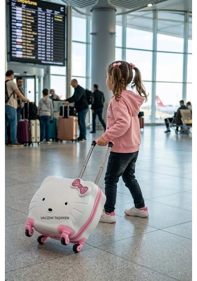 Protocol London Hello Kitty Pembe Lüks Çocuk Valizi Abs Dayanıklı Şıklık Çok Renkli