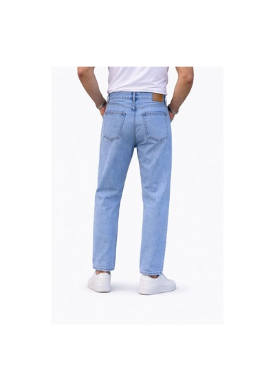 Erkek Açık Mavi Boyfriend Pantolon Maviaçık