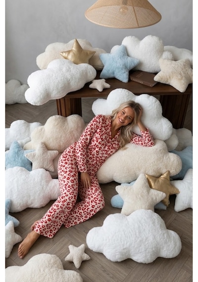 Fit Women Kadın Düğmeli Uzun Uyku Ve Kırmızı Pijama Takımı