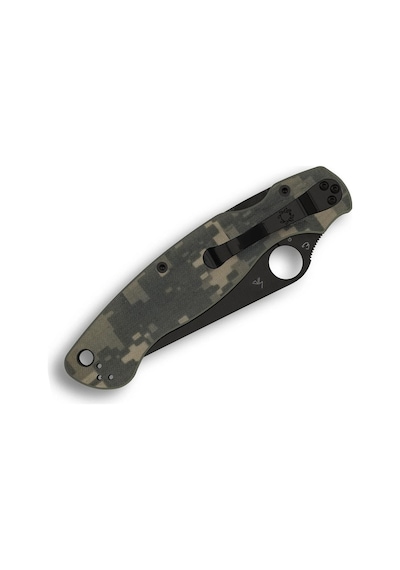 Spyderco Military 2 Camo G-10 Black Blade Plainedge Kamp Çakı Kamuflaj