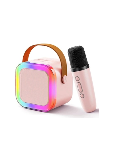 Karaoke Kablosuz Hoparlör Mikrofonlu Rgb Işıklı Bluetooth Speaker