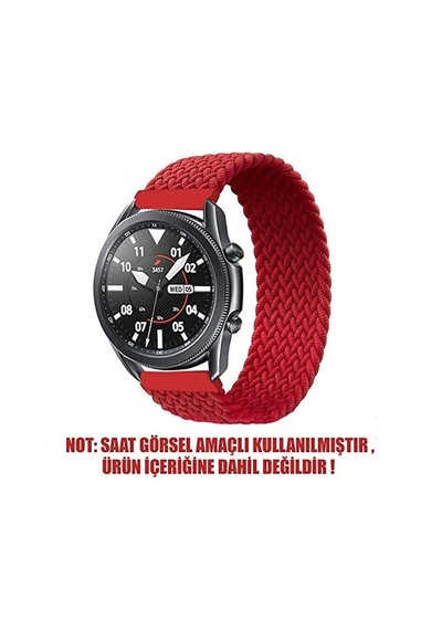 Honor 2 42mm İçin Kordon, Small Size, 135mm Braided Solo Loop Band Kırmızı Honor 2 42mm İle Uyumlu Kordon - Kırmızı