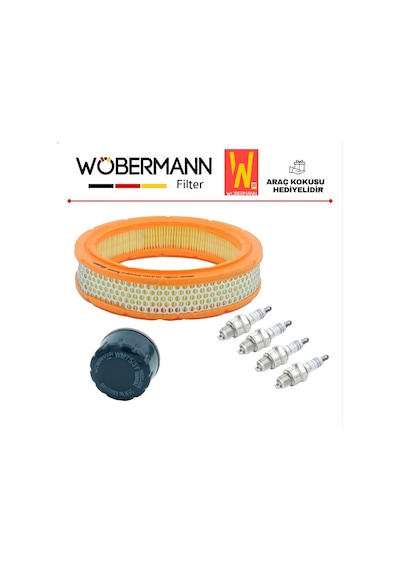 Wöbermann Renault 9 11 19 R9 R11 R19 1.4 Karbüratörlü Periyodik Filtre Bakım Seti Hava+yağ+bosch Buji